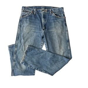 Wrangler Jeans Mens 34X32 Stone Wash Original Western Cowboy Cut Rodeo 13MWZGK